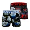 CRAZYBOXER Star Wars Darth Vader Millenium Falcon Men's Boxer Briefs (2 Pack)