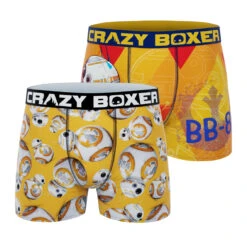 CRAZYBOXER Star Wars BB8 Men's Boxer Briefs (2 Pack)
