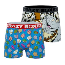 CRAZYBOXER Ninja Turtles Rocksteady Sewer Men's Boxer Briefs (2 Pack)