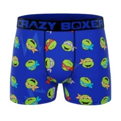 CRAZYBOXER Ninja Turtles Cowabunga + TMNT Team Men's Boxer Briefs (2 Pack) -Crazy Boxer CBTMN0103X2C3 6