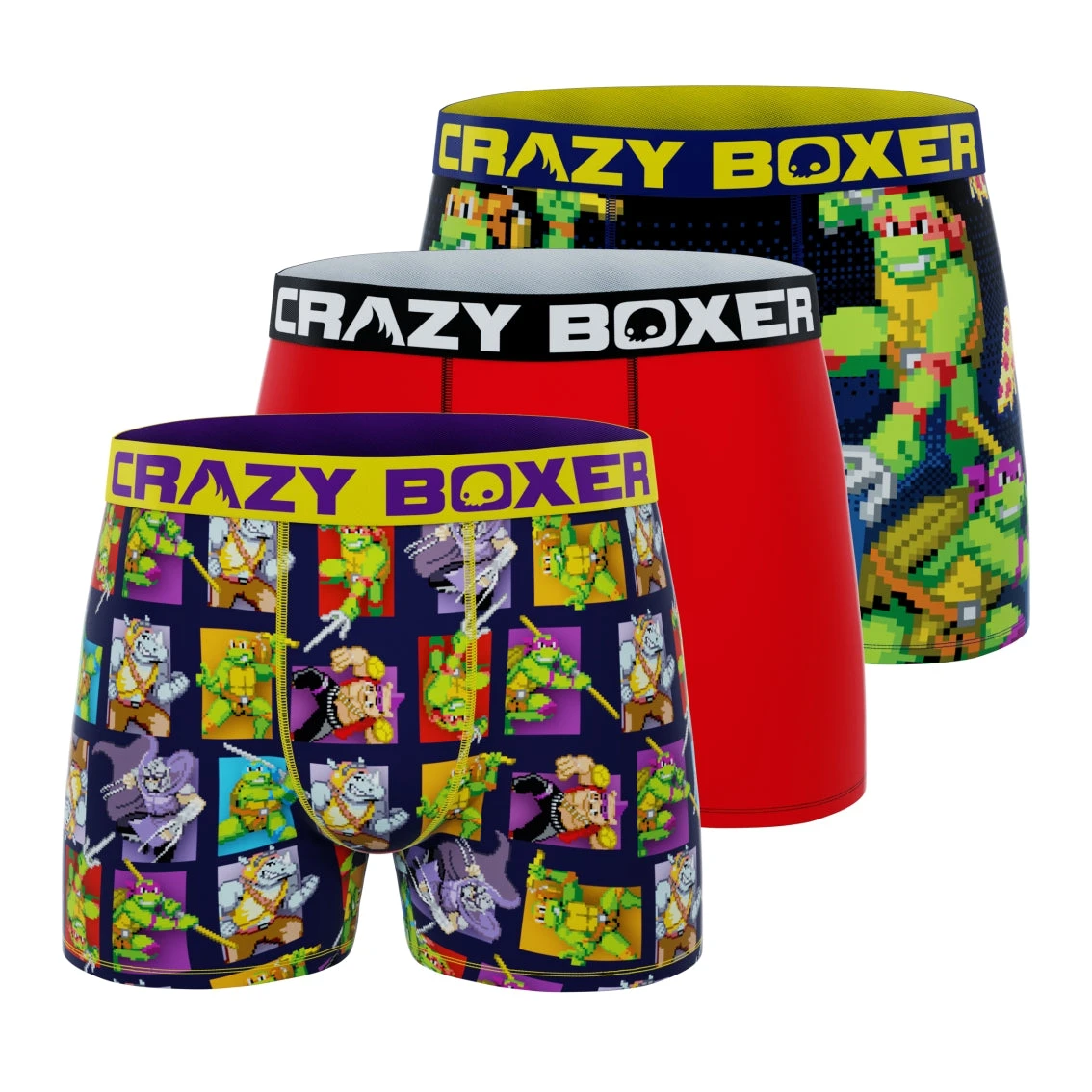 CRAZYBOXER Ninja Turtles In Time Men's Boxer Briefs (3 Pack) 1 CRAZYBOXER Ninja Turtles In Time Men's Boxer Briefs (3 Pack)