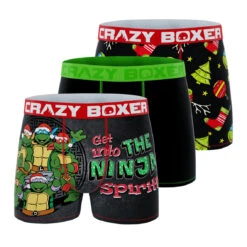 CRAZYBOXER Ninja Turtles XMAS Men's Boxer Briefs (3 Pack)