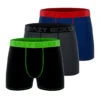 CRAZYBOXER Black Grey Blue Men's Boxer Briefs (3 Pack)