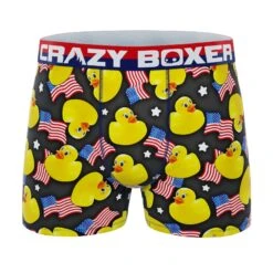 CRAZYBOXER Men's USA Flags Ducky Boxer Briefs (2 Pack) -Crazy Boxer CBUSA0101X2C1 6