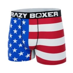 CRAZYBOXER USA Flag Men's Boxer Briefs 7 CRAZYBOXER USA Flag Men's Boxer Briefs -Crazy Boxer CBUSA01FLA1 4