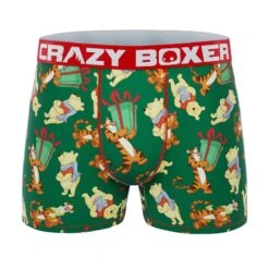 CRAZYBOXER Disney Winnie The Pooh Holidays Men's Boxer Briefs