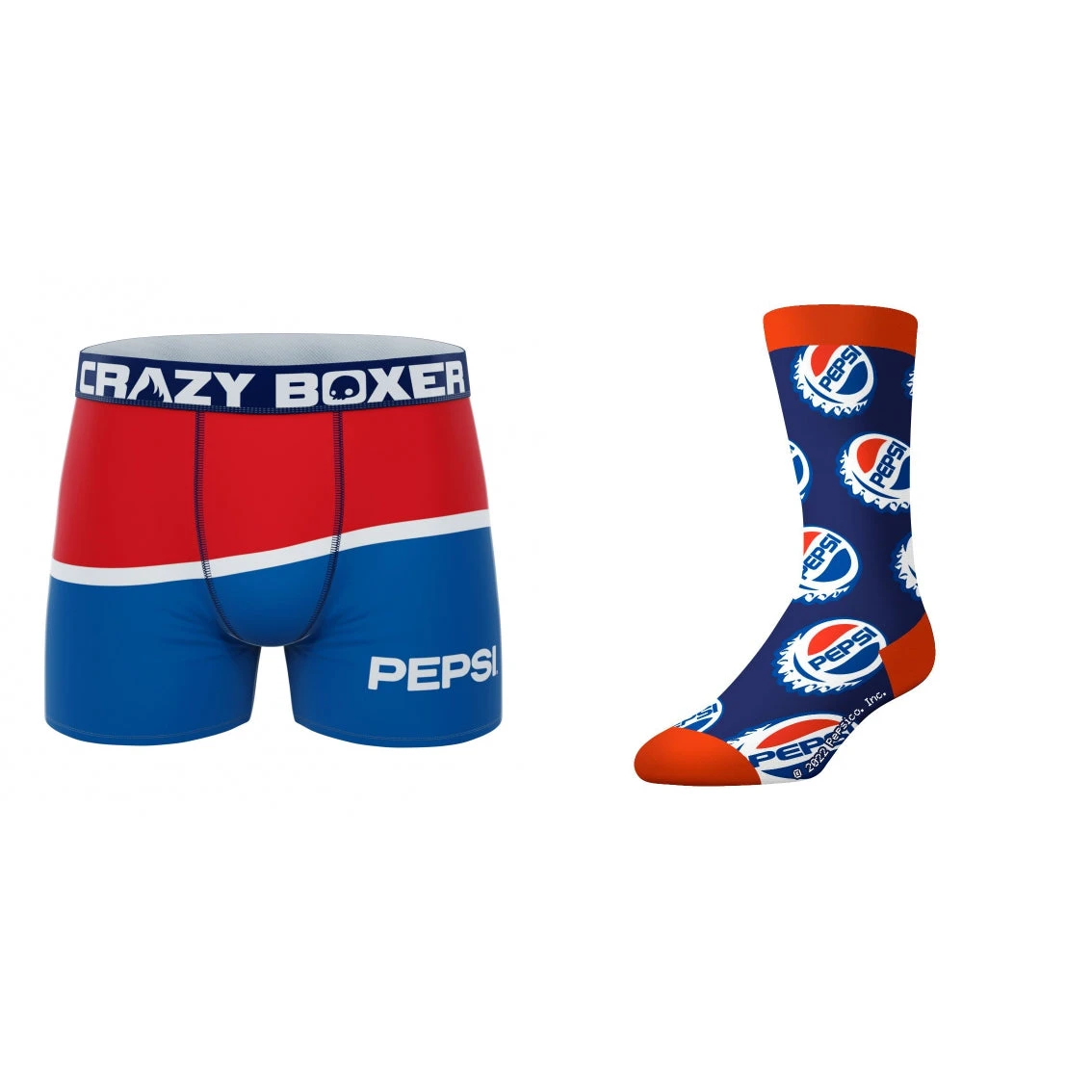 CRAZYBOXER Pepsi Wave & Lid Men's Boxer Briefs And Socks (Creative Packaging) 2 CRAZYBOXER Pepsi Wave & Lid Men's Boxer Briefs And Socks (Creative Packaging) - Image 2