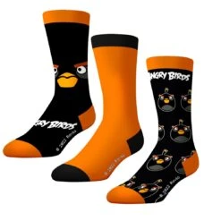 CrazyUniverse Angry Birds Bomb Crew Socks (3 Pack)