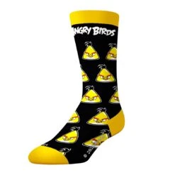 CrazyUniverse Angry Birds Chuck All Over Crew Socks (3 Pack) -Crazy Boxer CSANG01X3A2 3