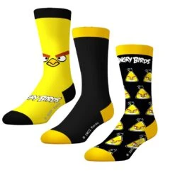 CrazyUniverse Angry Birds Chuck All Over Crew Socks (3 Pack)