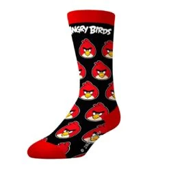 CrazyUniverse Angry Birds Red Bird All Over Crew Socks (3 Pack) -Crazy Boxer CSANG01X3A3 3