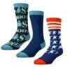 CrazyUniverse Dollar And Flag Crew Socks (3 Pack)