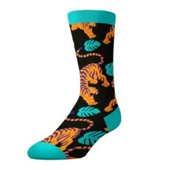 CrazyUniverse Flamingo And Tiger Crew Socks (3 Pack) -Crazy Boxer CSBIG0101X3A8 3