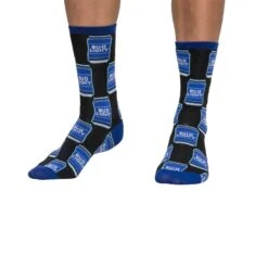 Socks By CRAZYBOXER Bud Light Logo And Can Crew Socks (3 Pack) -Crazy Boxer CSBUD0101X3A1 6