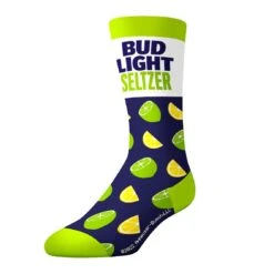 CrazyUniverse Bud Light Lime And Seltzer Crew Socks (3 Pack) 12 CrazyUniverse Bud Light Lime And Seltzer Crew Socks (3 Pack) -Crazy Boxer CSBUD0101X3A3 5