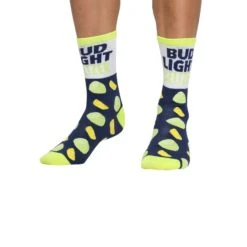 CrazyUniverse Bud Light Lime And Seltzer Crew Socks (3 Pack) 13 CrazyUniverse Bud Light Lime And Seltzer Crew Socks (3 Pack) -Crazy Boxer CSBUD0101X3A3 6