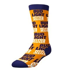 CrazyUniverse Bud Light Can And Logo Crew Socks (3 Pairs,Can) -Crazy Boxer CSBUD0101X3A4N 3