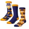 Socks By CRAZYBOXERBud Light Can And Logo Crew Socks (3 Pairs,Can)