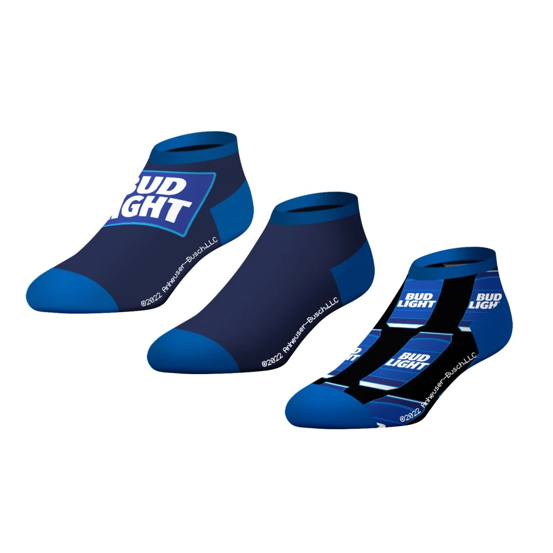 CrazyUniverse Bud Light Logo And Can Low Cut Socks (3 Pack) 1 CrazyUniverse Bud Light Logo And Can Low Cut Socks (3 Pack)
