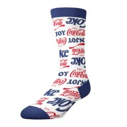 CrazyUniverse Coca- Cola Flag And Logo Crew Socks (3 Pack) -Crazy Boxer CSCOC01X3A2 3