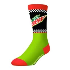 Socks By CRAZYBOXER Mountain Dew Logo And Race Crew Socks (3 Pack) -Crazy Boxer CSDEW0101X3A3 5