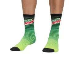 Socks By CRAZYBOXER Mountain Dew Logo And Green Crew Socks (3 Pack) -Crazy Boxer CSDEW0101X3A4 2