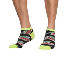 Socks By CRAZYBOXER Mountain Dew Can And Logo Low Cut Socks (3 Pack) -Crazy Boxer CSDEW0101X3L2 2