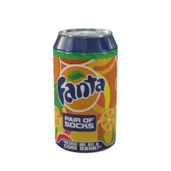 Socks By CRAZYBOXER Fanta Orange Crew Socks -Crazy Boxer CSFAN01LOGON 2