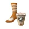 CRAZYUNIVERSE Latte Adult Crew Socks (Coffee Cup)