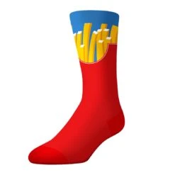 Socks By Crazy Boxer Fries Crew Socks (2-Pairs,Fries Box) -Crazy Boxer CSFOO0101X2N1N 4