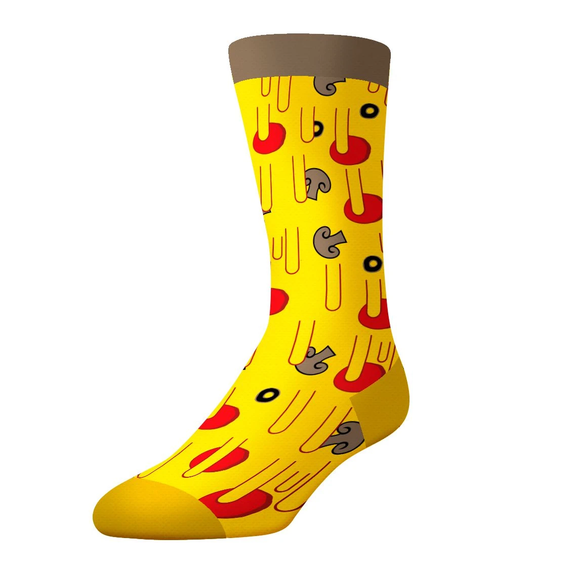 Socks By CRAZYBOXERPizza Toppings Crew Socks (2-Pairs, Pizza Box) 3 Socks By CRAZYBOXERPizza Toppings Crew Socks (2-Pairs, Pizza Box) - Image 3