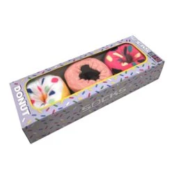 Socks By CRAZYBOXERFlavored Donuts Crew Socks (3-Pairs, Donut Box) -Crazy Boxer CSFOO0101X3N2N 6