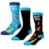CrazyUniverse Fruit Ninja Slice Fruit Combo Crew Socks (3 Pack)
