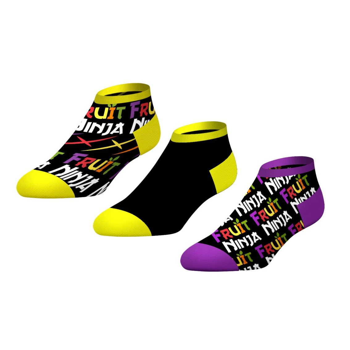 CrazyUniverse Fruit Ninja Logo Low Cut Socks (3 Pack) 1 CrazyUniverse Fruit Ninja Logo Low Cut Socks (3 Pack)