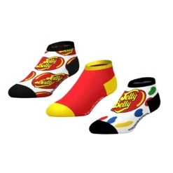 CrazyUniverse Jelly Belly Logo And Candies Low Cut Socks (3 Pack)