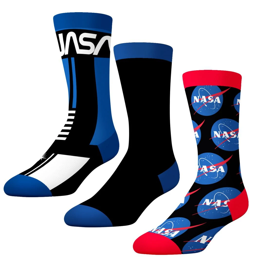 CrazyUniverse NASA Astro Crew Socks (3 Pack) 1 CrazyUniverse NASA Astro Crew Socks (3 Pack)