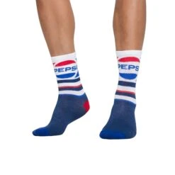 Socks By CRAZYBOXER Pepsi Logo Crew Socks (3 Pack) -Crazy Boxer CSPEP0101X3A3 2