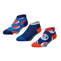 CrazyUniverse Pepsi Logo And Lid Low Cut Socks (3 Pack)