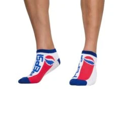 Socks By CRAZYBOXER Pepsi Lid And Logo Low Cut Socks (3 Pack) -Crazy Boxer CSPEP0101X3L2 5