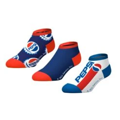 Socks By CRAZYBOXER Pepsi Lid And Logo Low Cut Socks (3 Pack)