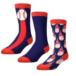 CrazyUniverse Baseball Long Crew Socks (3 Pack)