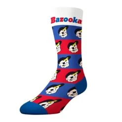 CRAZYUNIVERSE Bazooka Joe & Logo Adult Crew Socks (3 Pairs, Wrapper) -Crazy Boxer CUBAZ01X3A1N 3