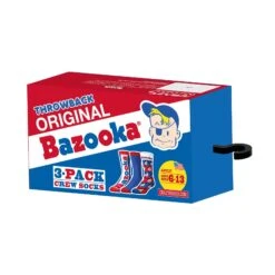 CRAZYUNIVERSE Bazooka Joe & Logo Adult Crew Socks (3 Pairs, Wrapper) -Crazy Boxer CUBAZ01X3A1N 4